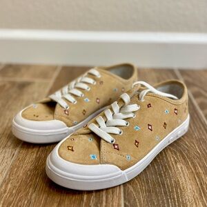 New Rag And Bone Standard Lace Up Suede Embroidered Sneaker Size 36